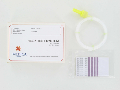 helix test + strips voor klasse b autoclaven 100 (productfoto)