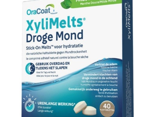 xylimelts droge mond milde munt tabletten 40 stuks (productfoto)