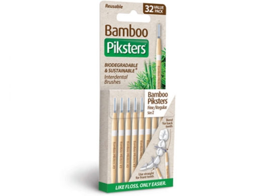 bamboo piksters ragers size 2 fijn/reg lichtgrijs 32 (productfoto)