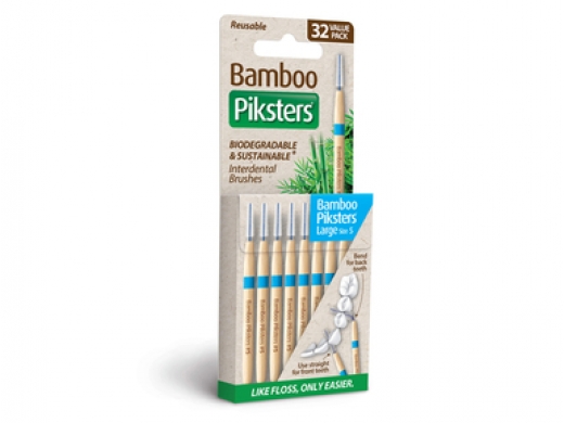 bamboo piksters ragers size 5 large blauw 32 stuks (productfoto)