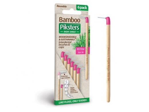 bamboo piksters ragers hoek size 00 xx-fijn roze 6 stuks (productfoto)