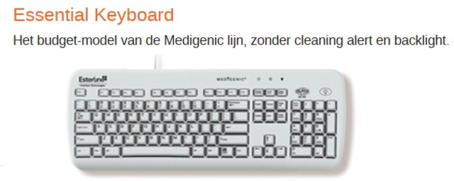 medigenic essential keyboard qwerty us/nl (productfoto)