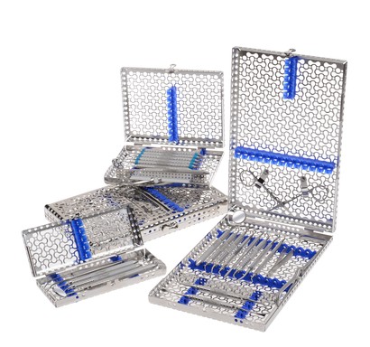 container cassette voor 12 instrumenten groen (productfoto)