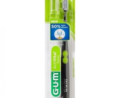 gum activital sonic tandenborstel wit op batterij (productfoto)