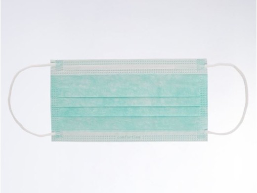 comforties mondmaskers type iir groen met elastiek 50 stuks (productfoto)
