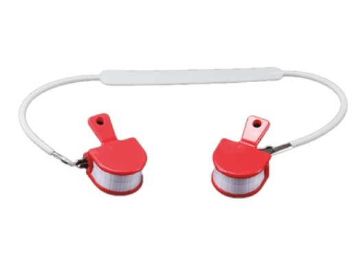 servettenhouder/ketting wit met tandenclips per stuk (productfoto)