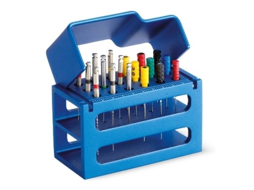 premium plus aluminium endo houder 18gats blauw per stuk (productfoto)