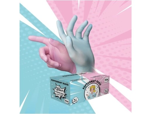 style peppermint rosie nitrile pf mint/roze xs 60 stuks (productfoto)