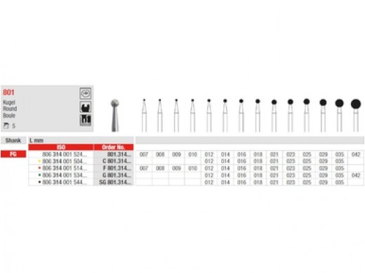 edenta diamantsteen fg 801/035 (round) 5 stuks (productfoto)
