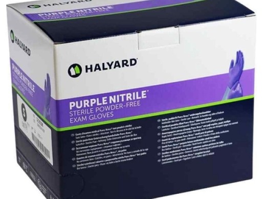 halyard purple nitrile steriele handschoenen l-8,5 50 Paar (productfoto)