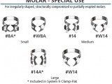 hygenic cofferdamklem 8a / winged per stuk (thumbnail)